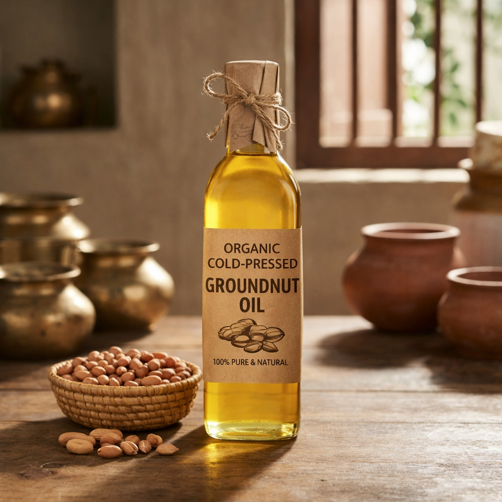 Organic Cold Press Groundnut Oil